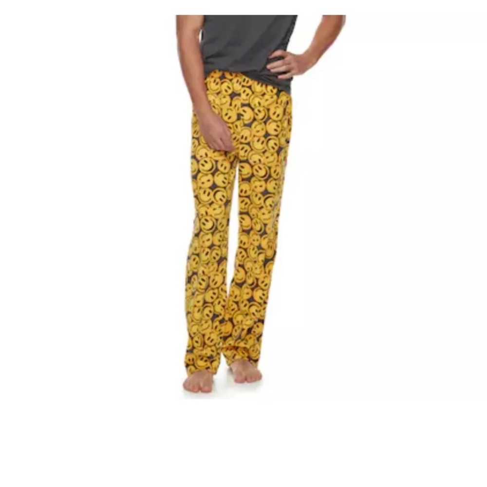 Micro fleece lounge pants - smiley face design